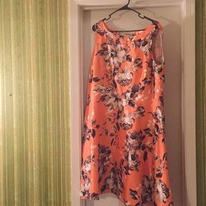 Floral orange dress